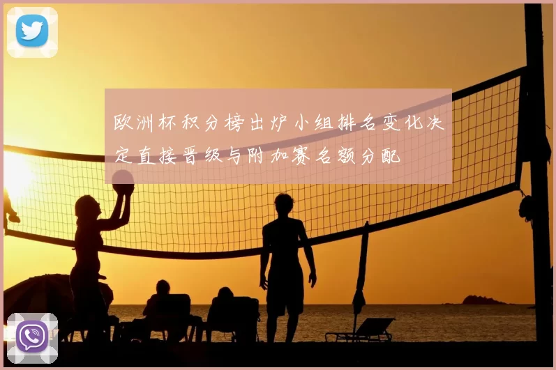 欧洲杯积分榜出炉小组排名变化决定直接晋级与附加赛名额分配